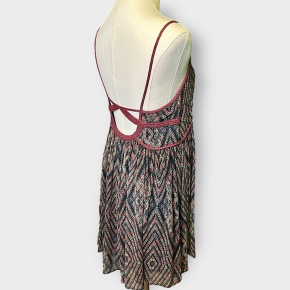 Free People ‘Kaleidoscopes in the Sky’ Babydoll Dress in “Black Combo” Size XS - Picture 12 of 16
